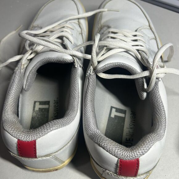 TRUE Linkswear P1 Shoes Mens Size 9.5 Leather Golf Sneakers Spikeless White Red main image 4
